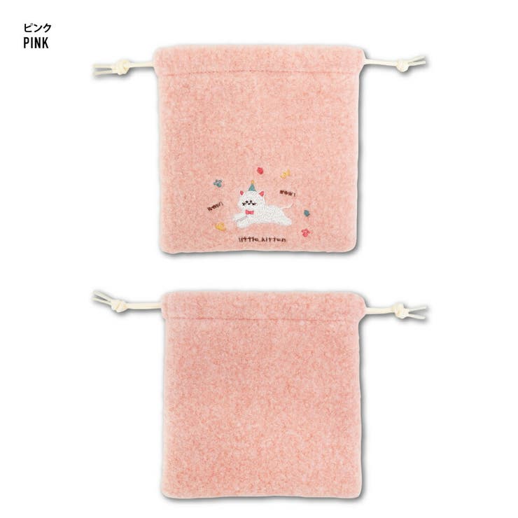 アニマル刺繍 巾着ポーチ 小物入れ | AVVENTURA | 詳細画像3 
