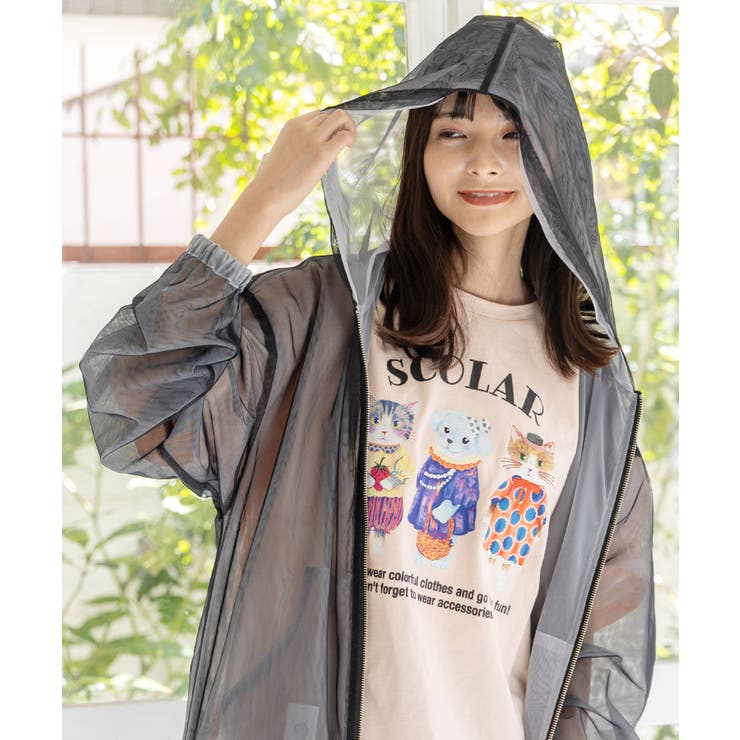バイカラーチュール重ね リバーシブルブルゾン[品番