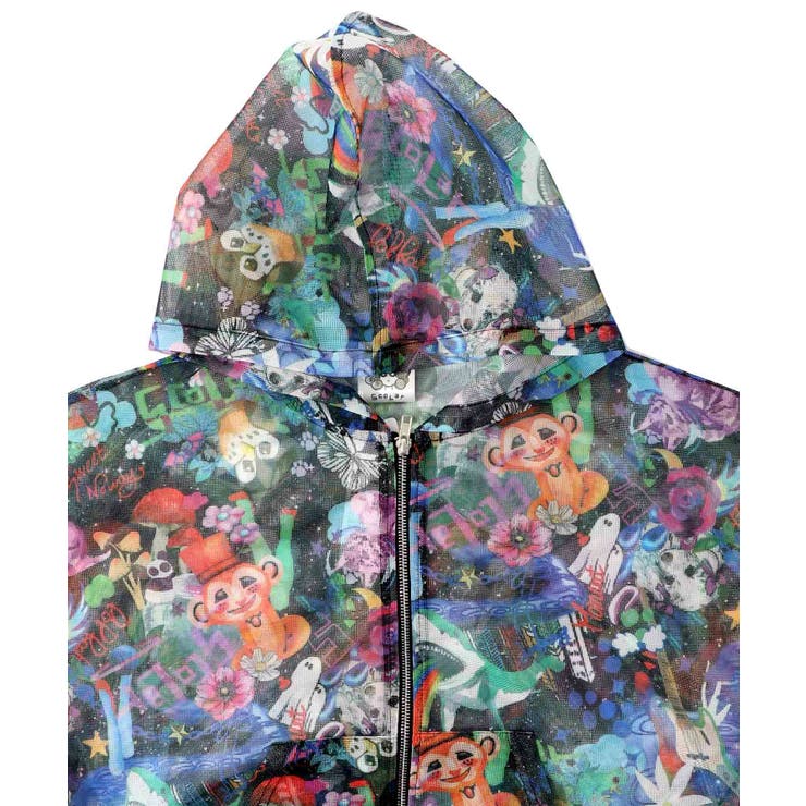 スカラー 新品未使用 カラフル幻想的アート 中綿入りブルゾン