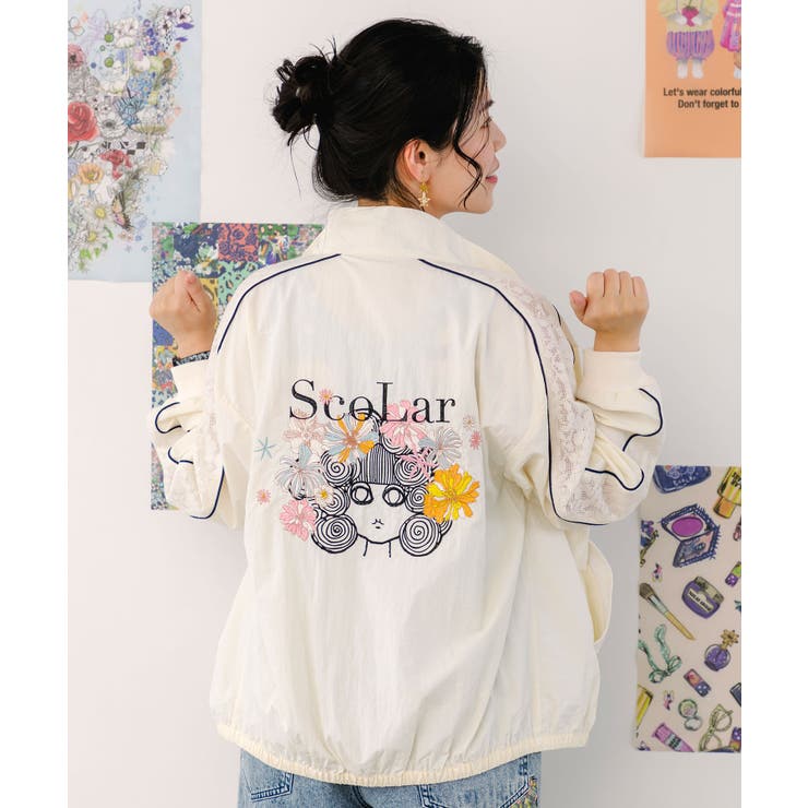 【ScoLar】スカラー フラワー ふんわりフランネル ブルゾン タグ付未使用 楽天市場】【ScoLar スカラー】143654 25周年記念刺繍 プレミア