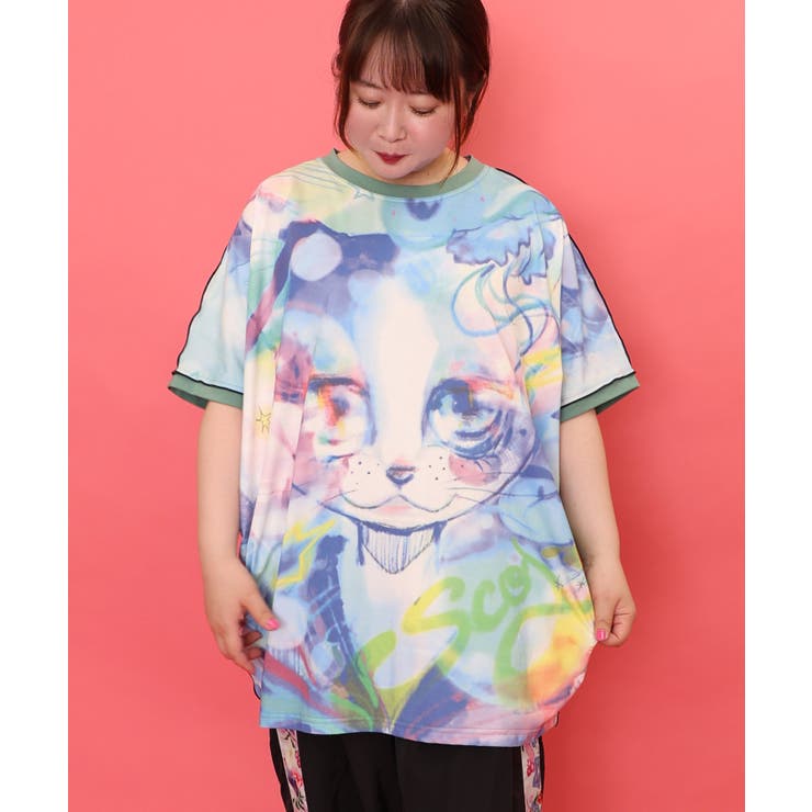 BIGネコ柄メロウステッチチュニック | ScoLar | 詳細画像8 
