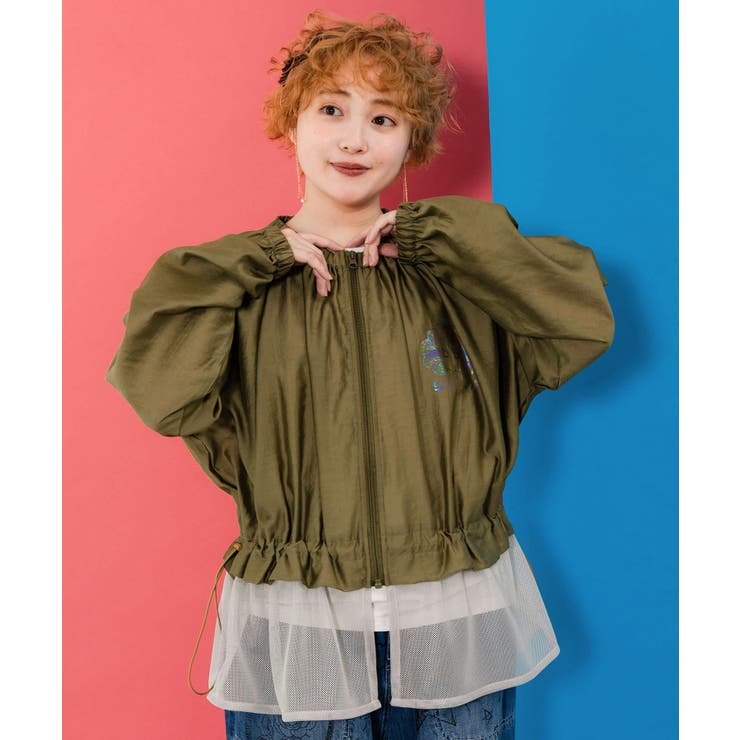 カーキ | スカラーちゃんロゴ メッシュ切替ブルゾン | ScoLar