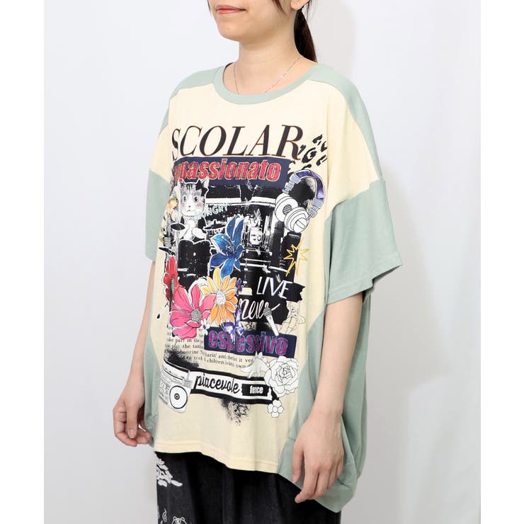 Live柄バイカラープルオーバー | ScoLar | 詳細画像1 