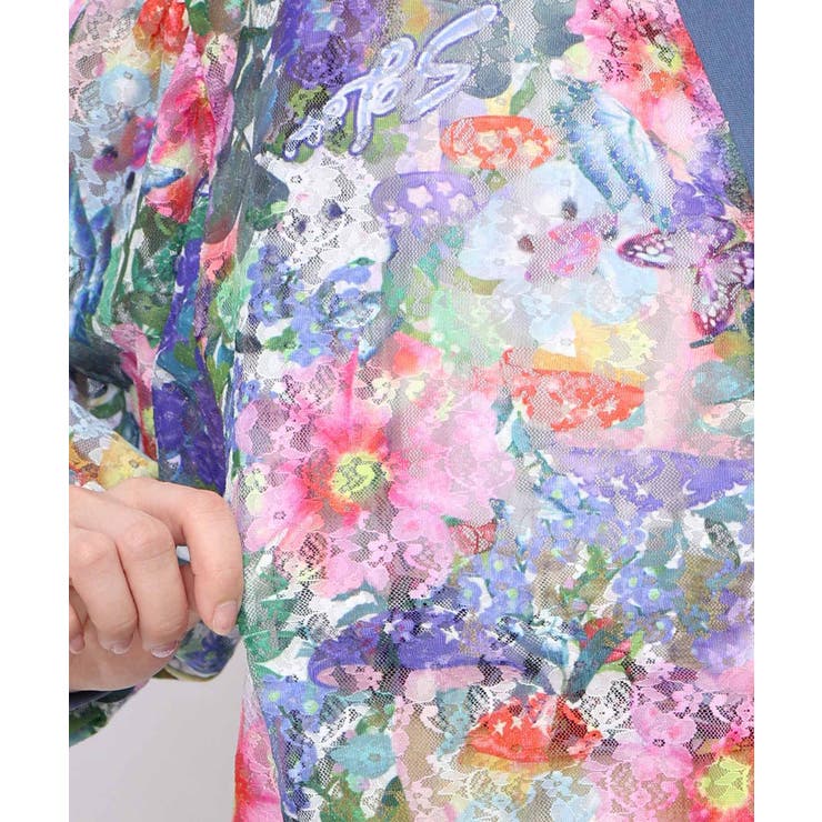 花・ヒョウ柄 2柄展開レースカーディガン[品番：SRSW0000112]｜ScoLar