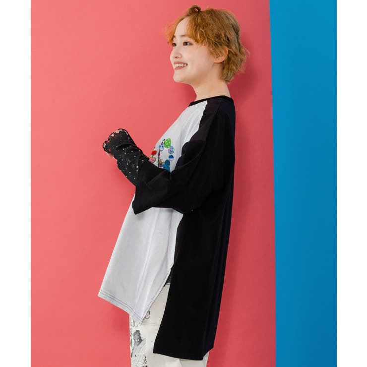 ロゴバッヂトリックアート柄Tシャツ | ScoLar | 詳細画像3 