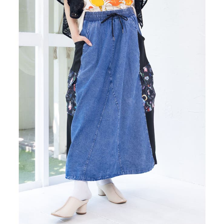 衈*赫様 ranger cartel 24ss スカート付きデニム ベルト付きデニム