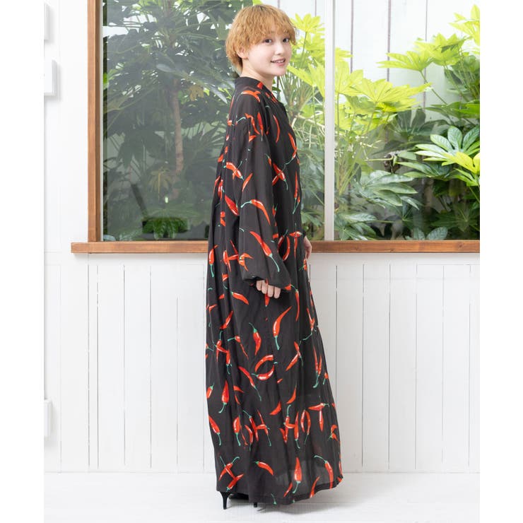 仲宗根泉(HY)コラボ 島とうがらし柄ワンピース[品番：SRSW0000192