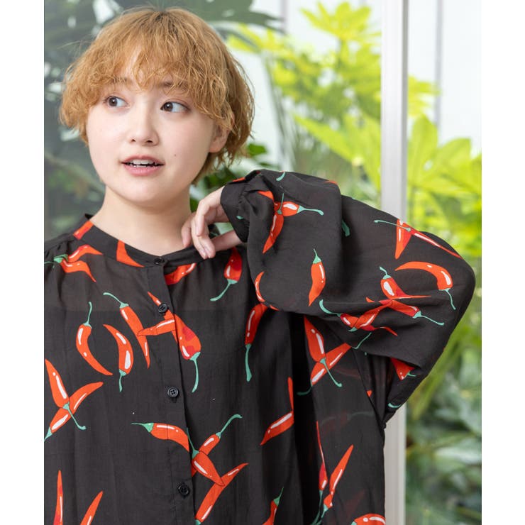 仲宗根泉(HY)コラボ 島とうがらし柄ワンピース[品番：SRSW0000192