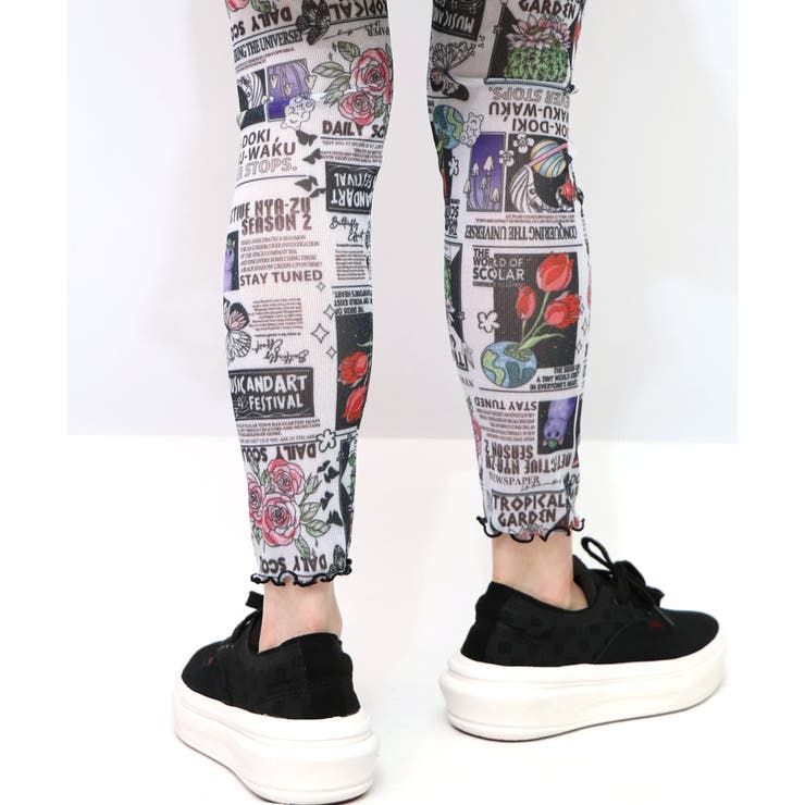 ラメニットソー3柄展開レギンス | ScoLar | 詳細画像2 