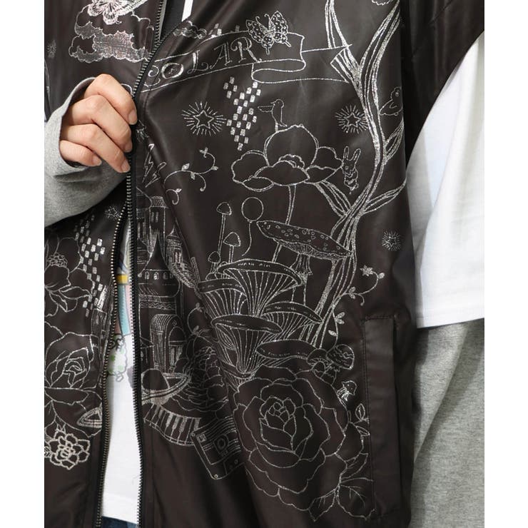 メルヘン柄ラメプリントベスト | ScoLar | 詳細画像3 