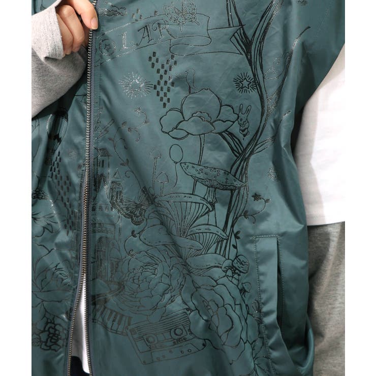 メルヘン柄ラメプリントベスト | ScoLar | 詳細画像6 