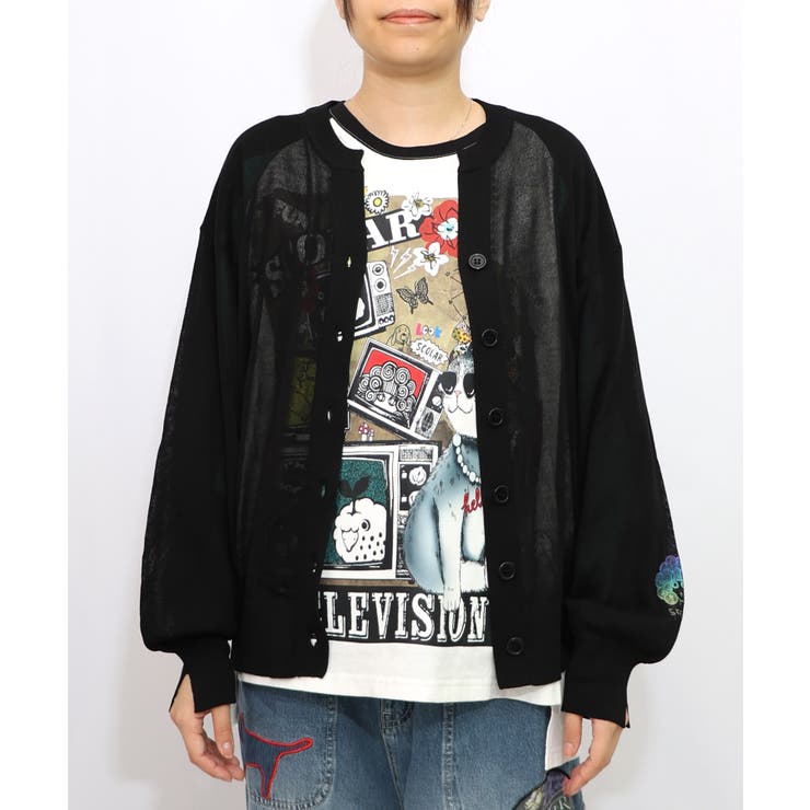 スカラー箔プリント 接触冷感ニットカーディガン | ScoLar | 詳細画像8 