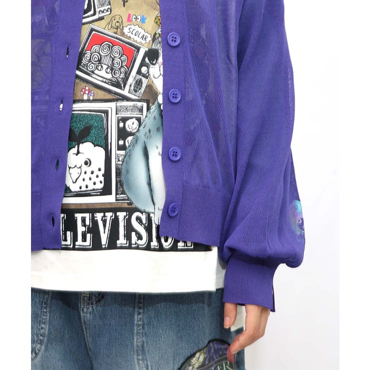 スカラー箔プリント 接触冷感ニットカーディガン | ScoLar | 詳細画像23 