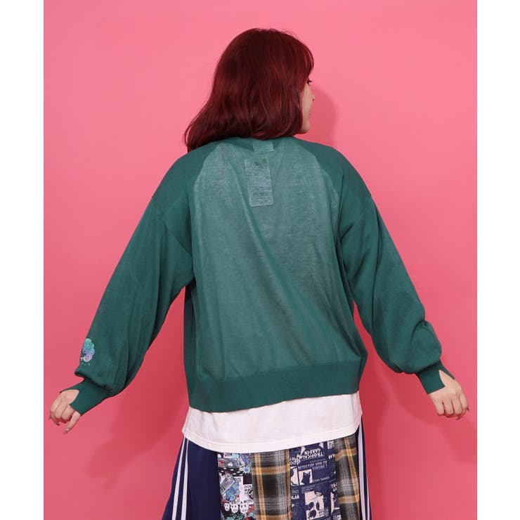 スカラー箔プリント 接触冷感ニットカーディガン | ScoLar | 詳細画像5 