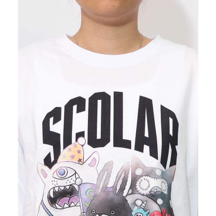 スカラーキャラクターズ柄 レイヤード風ロンT | ScoLar | 詳細画像4 