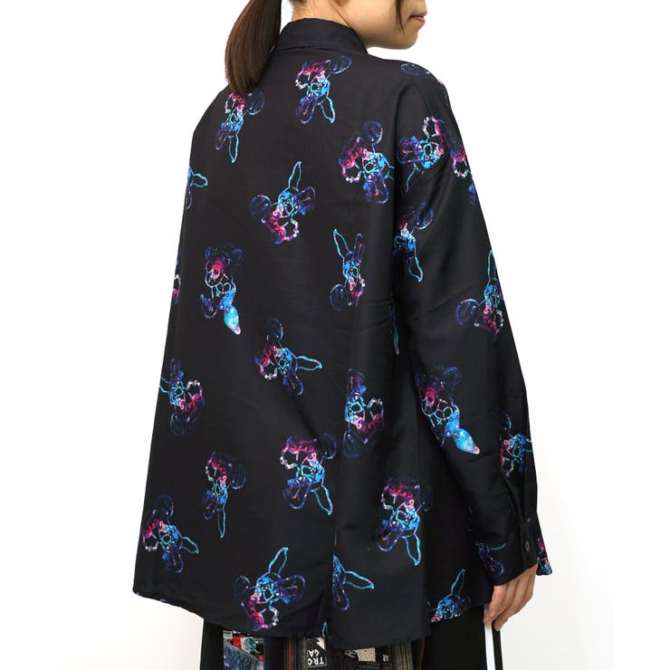 パチうさ×ラビル柄 ネクタイ付きシャツ | ScoLar | 詳細画像2 