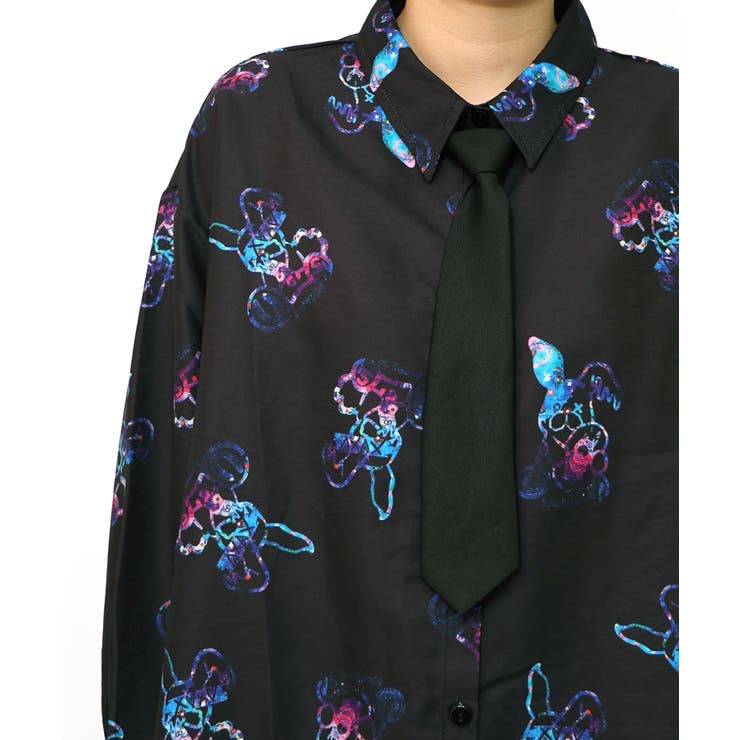 パチうさ×ラビル柄 ネクタイ付きシャツ | ScoLar | 詳細画像6 