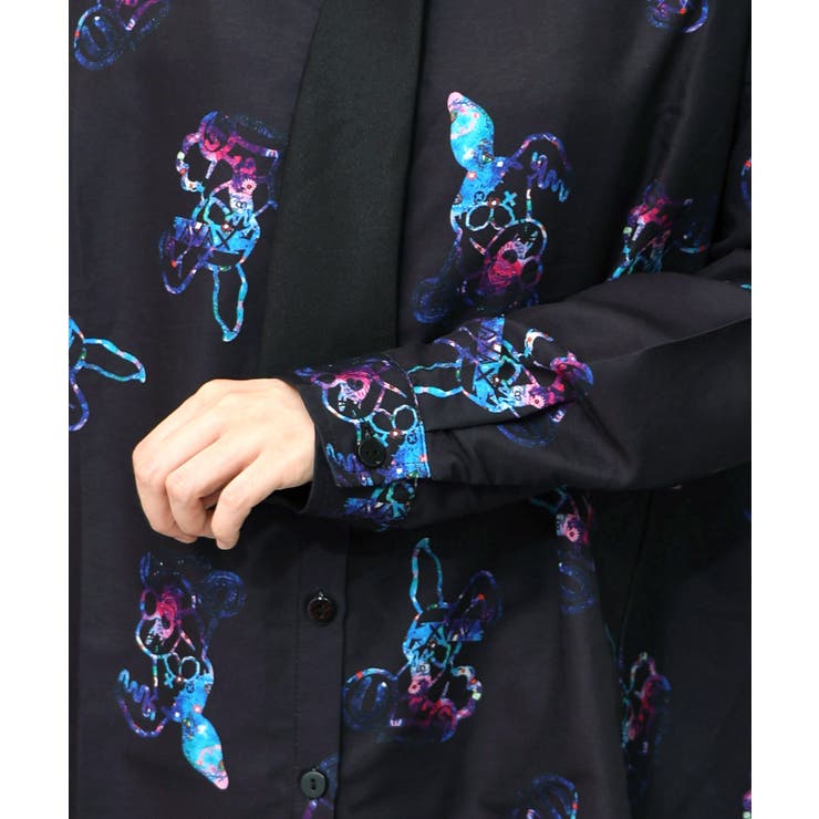 パチうさ×ラビル柄 ネクタイ付きシャツ | ScoLar | 詳細画像8 