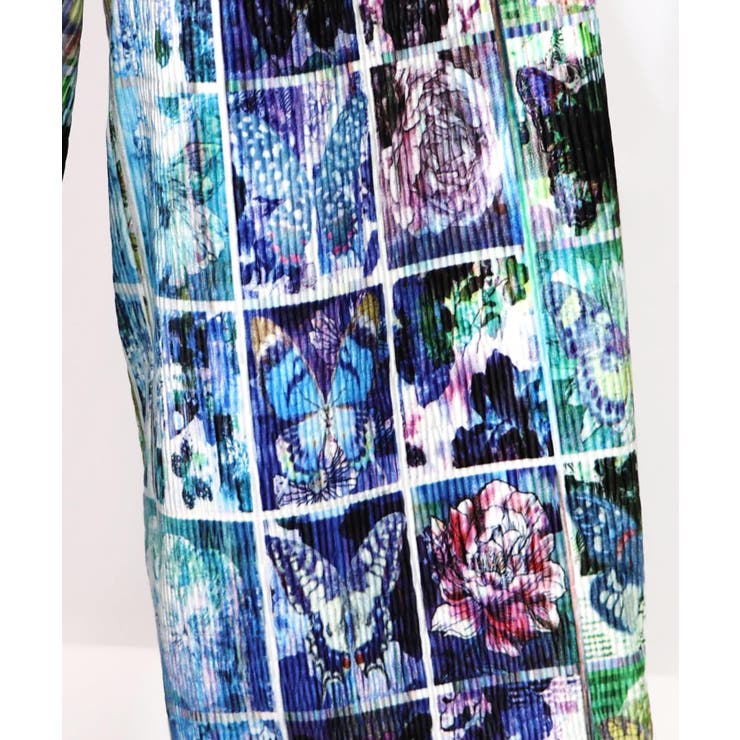 ネコパフェ・蝶柄 ベロアプリーツパンツ | ScoLar | 詳細画像19 