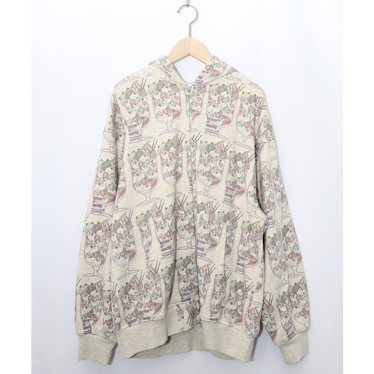 イチゴいっぱいねこパフェパーカー | ScoLar | 詳細画像7 