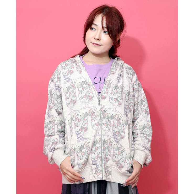 オートミール | イチゴいっぱいねこパフェパーカー | ScoLar