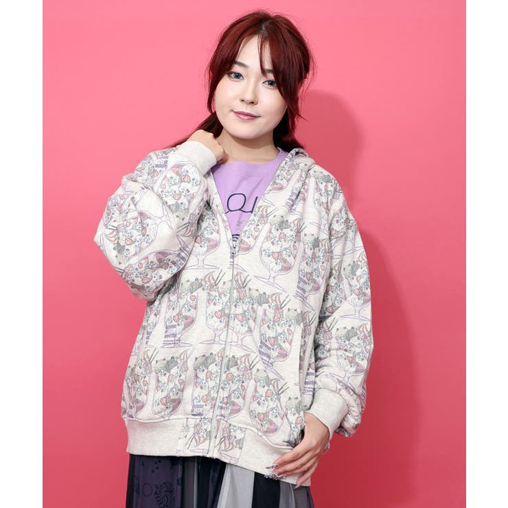 イチゴいっぱいねこパフェパーカー | ScoLar | 詳細画像2 