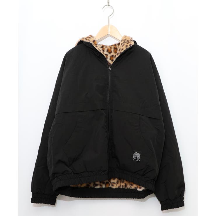 ScoLar 153647：キノコ×レオパード柄リバーシブルブルゾン 153647：キノコ×レオパード柄リバーシブルブルゾン（ブルゾン