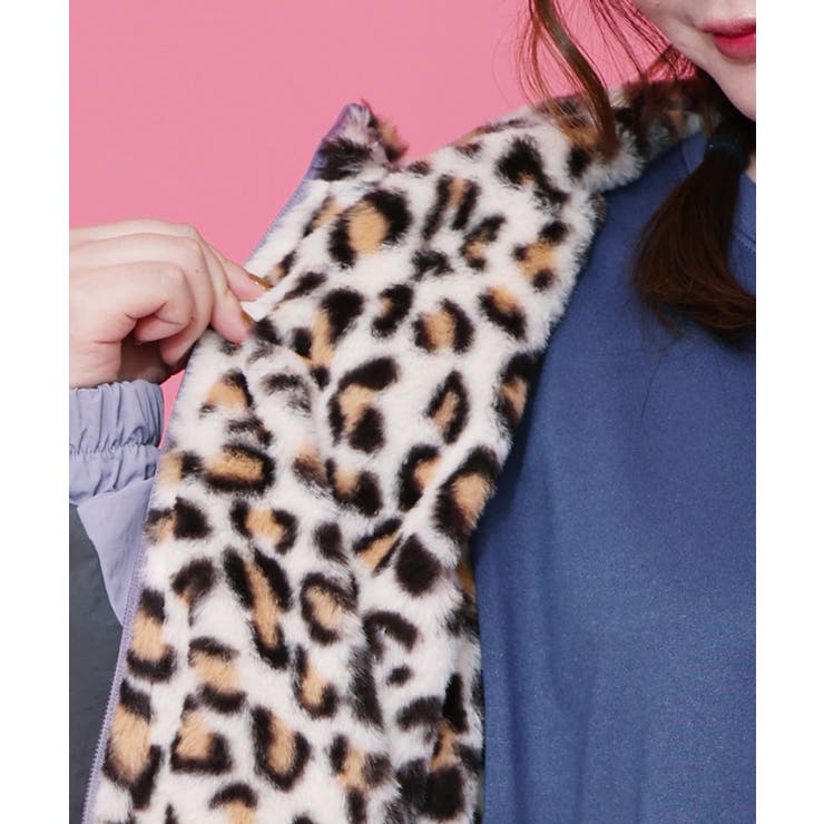 キノコ×レオパード柄リバーシブルブルゾン[品番：SRSW0000229]｜ScoLar