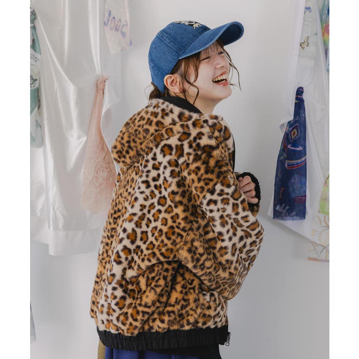 キノコ×レオパード柄リバーシブルブルゾン[品番：SRSW0000229]｜ScoLar