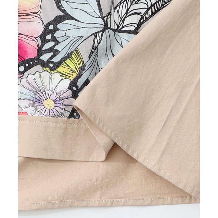 ネコ花柄切替シャツ | ScoLar | 詳細画像14 