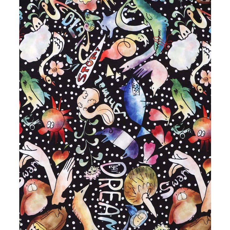 音楽orPOP柄ワンピース | ScoLar | 詳細画像18 