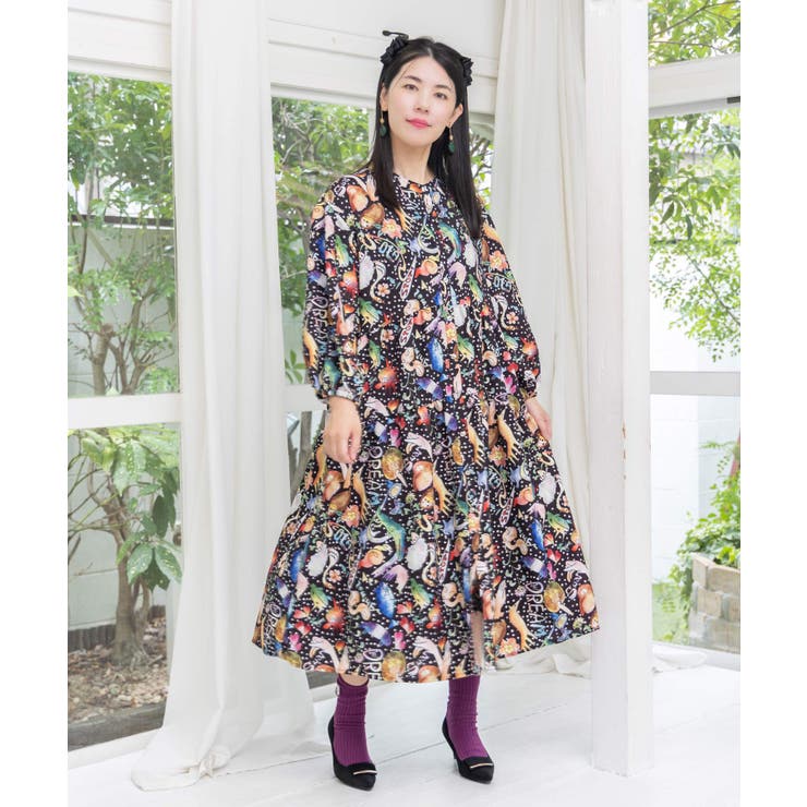 音楽orPOP柄ワンピース | ScoLar | 詳細画像10 