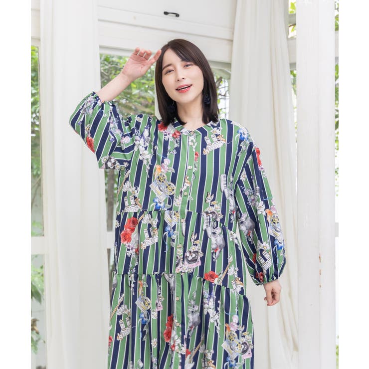 音楽orPOP柄ワンピース | ScoLar | 詳細画像2 