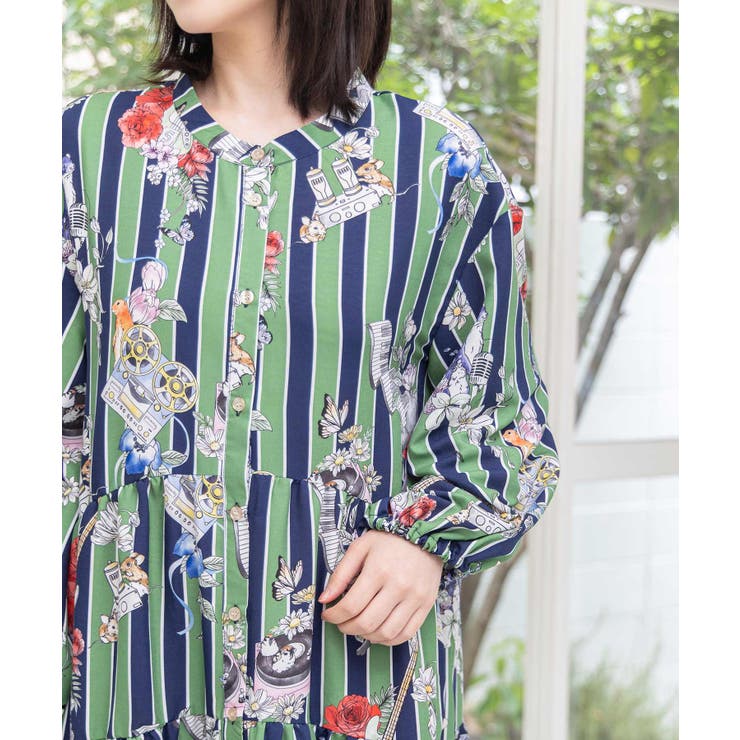 音楽orPOP柄ワンピース | ScoLar | 詳細画像6 