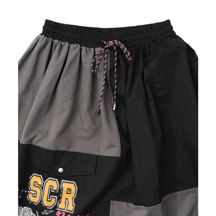 レトロ異素材バイカラーワークスカート | ScoLar | 詳細画像20 