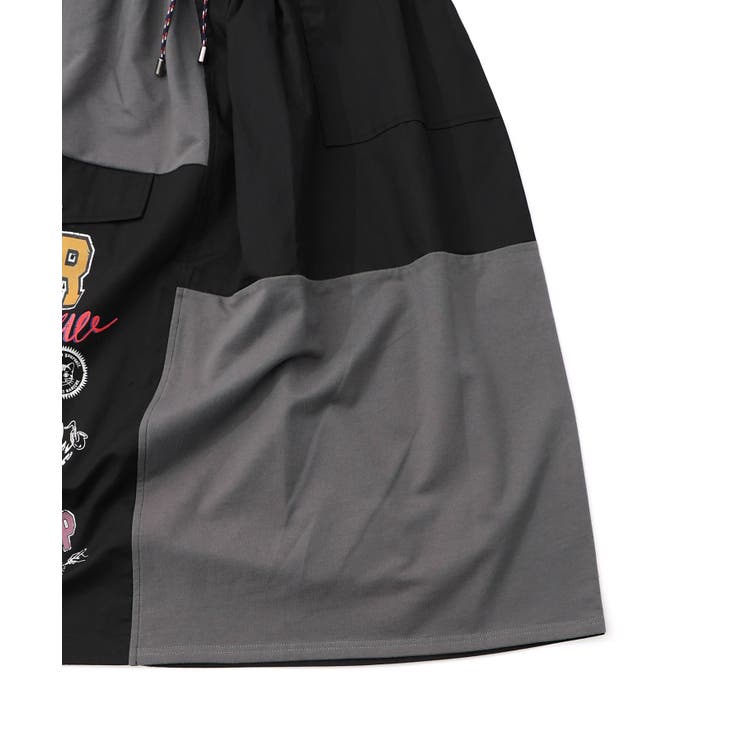 レトロ異素材バイカラーワークスカート | ScoLar | 詳細画像22 