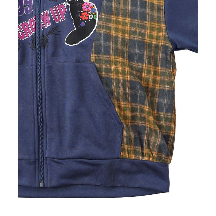 POP・チェック柄切替パーカー | ScoLar | 詳細画像17 