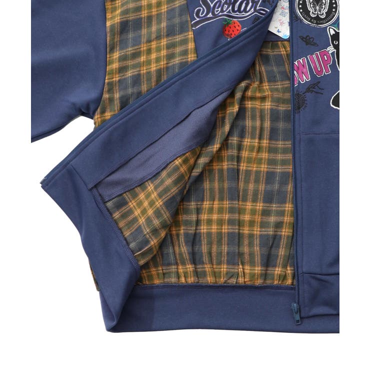 POP・チェック柄切替パーカー | ScoLar | 詳細画像18 