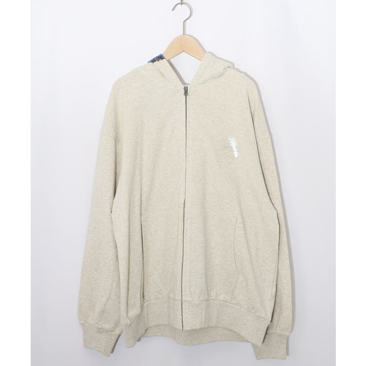 花蝶柄スカ子箔プリントロゴパーカー | ScoLar | 詳細画像7 