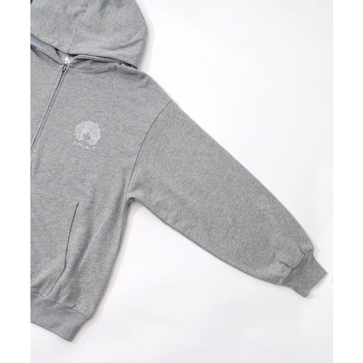 花蝶柄スカ子箔プリントロゴパーカー | ScoLar | 詳細画像15 