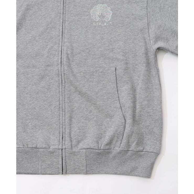 花蝶柄スカ子箔プリントロゴパーカー | ScoLar | 詳細画像16 