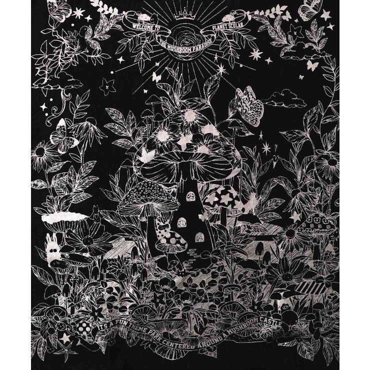 キノコ花柄箔プリント裏毛プルオーバー | ScoLar | 詳細画像12 