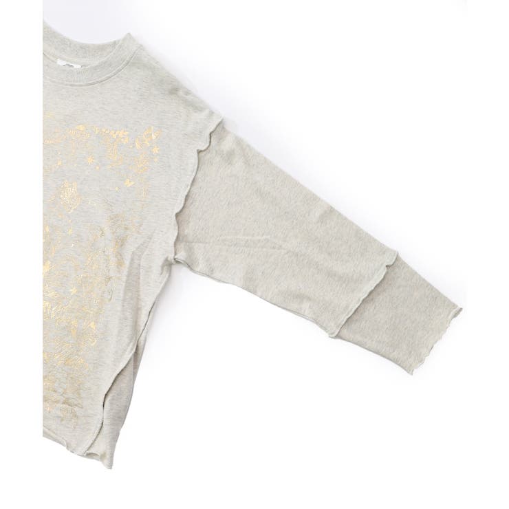 キノコ花柄箔プリント裏毛プルオーバー | ScoLar | 詳細画像14 