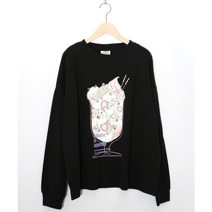 いちご猫パフェプリントロンT[品番：SRSW0000220]｜ScoLar（スカラー