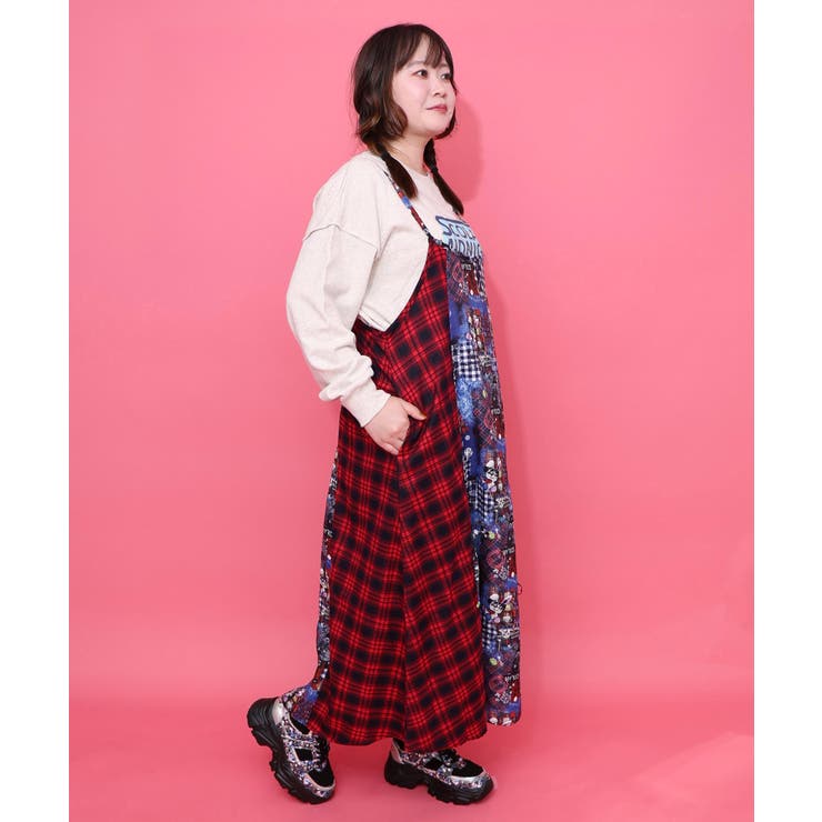 シャルロッテ⭐︎DOUDOU 異素材切替チェック柄ブルゾン 定価1.7万円