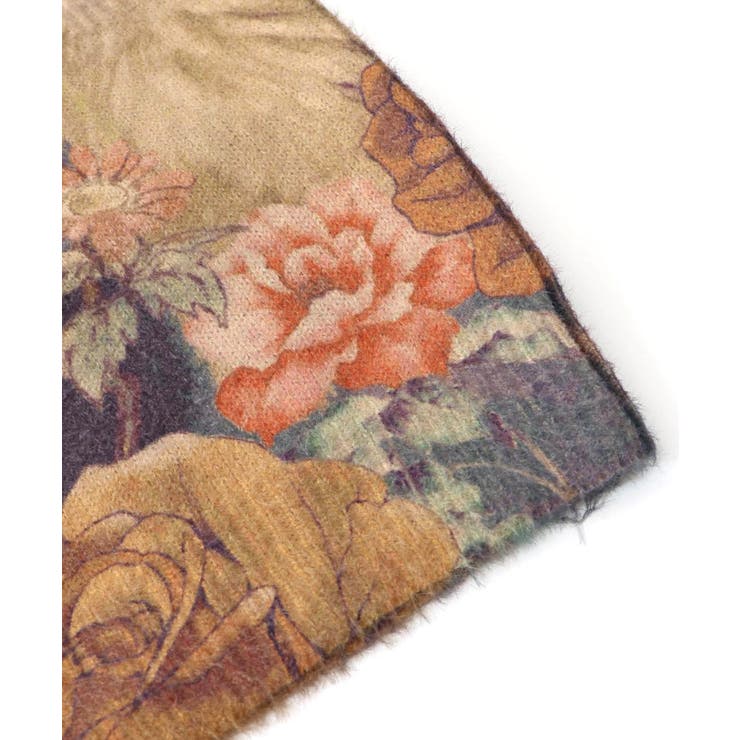 スカラー　scolar 153669：アンティーク風秋色ネコカーディガン 153669：アンティーク風秋色ネコカーディガンの通販-ScoLar