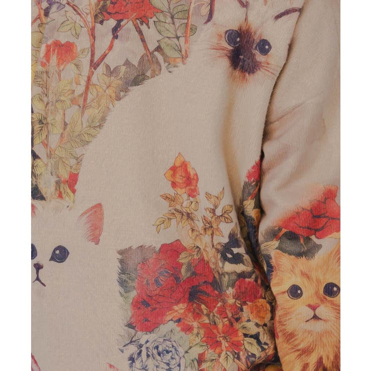 アンティーク風秋色ネコカーディガン[品番：SRSW0000240