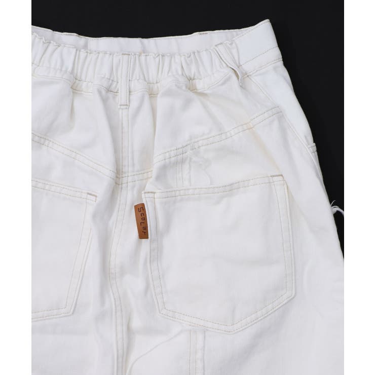 花ネコのアシメフリンジ アップリケデニムスカート | ScoLar | 詳細画像27 