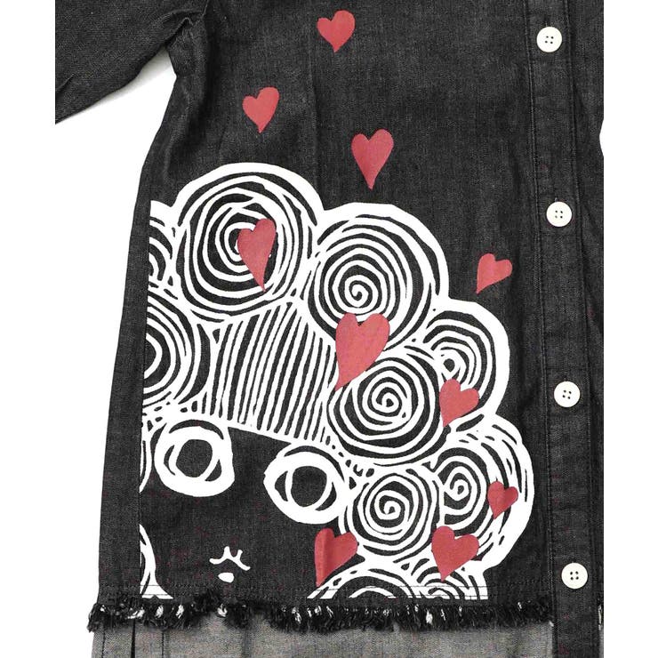 ひょっこりスカラーちゃん柄デニムシャツアウター | ScoLar | 詳細画像9 