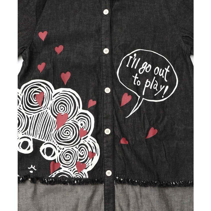 ひょっこりスカラーちゃん柄デニムシャツアウター | ScoLar | 詳細画像14 